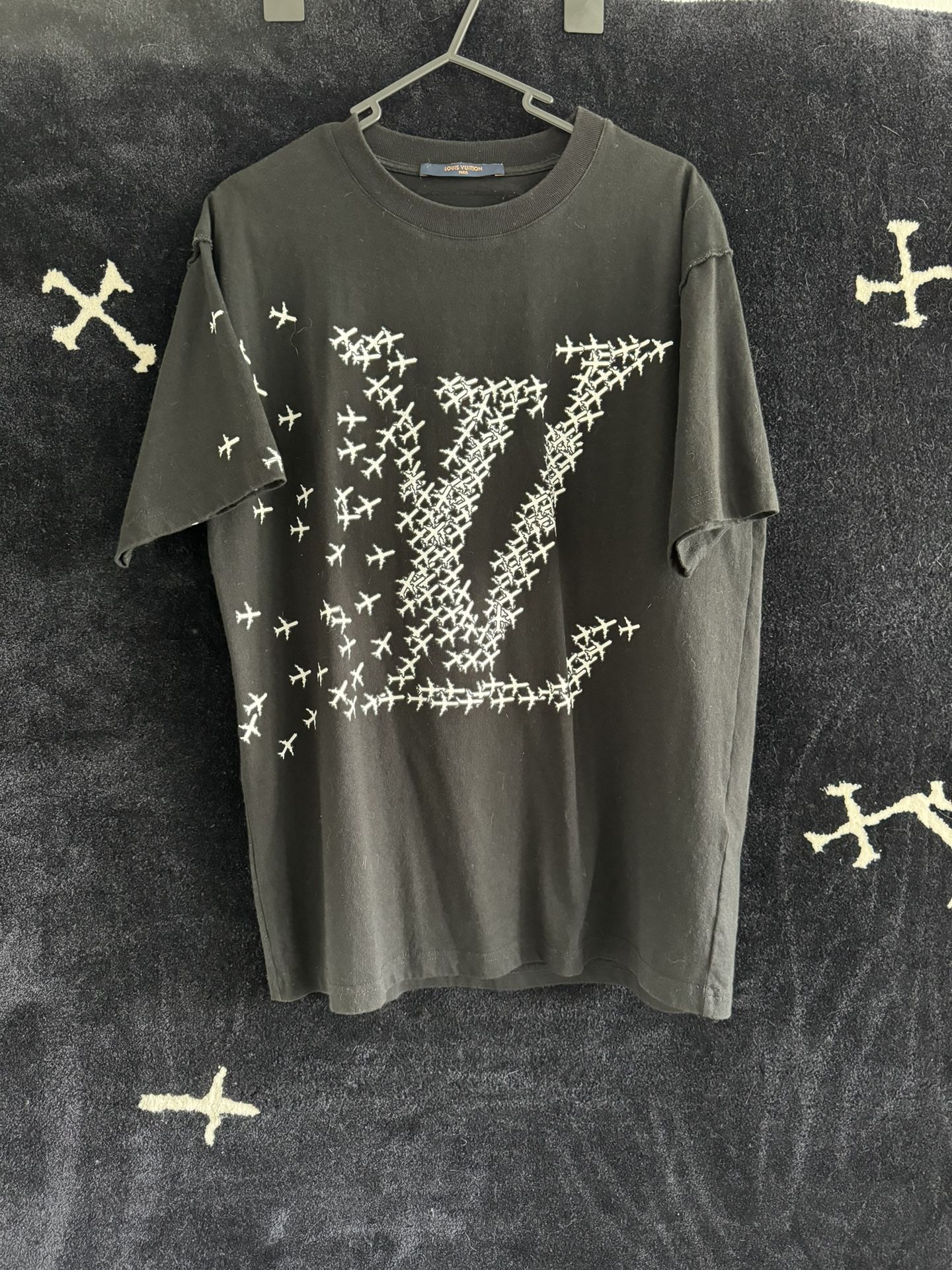 Louis Vuitton Virgil Abloh 2054 Planes Logo Print T-Shirt
