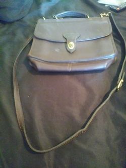 Brown leather messager bag