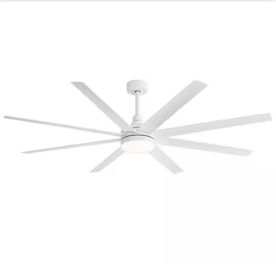 Breezary Archer 72 in. Integrated LED Indoor White Ceiling Fans with Light and Remote Control Included