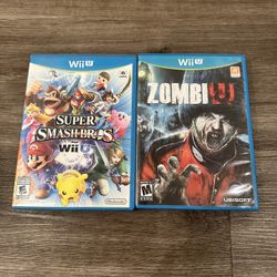 Nintendo Wii U Games – Super Smash Bros + ZombiU (Lot of 2)