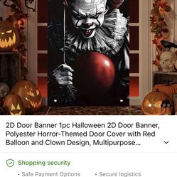 Pennywise Door Decor Cloth! New 