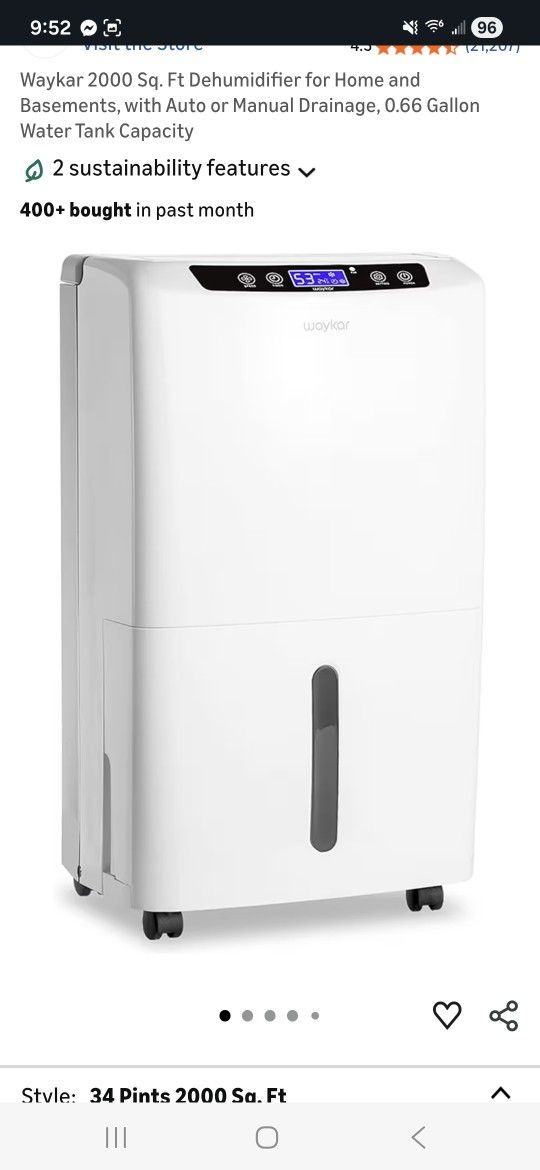 Waykar Dehumidifier 