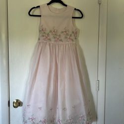 Girl Long Dress Color Pink Size 8