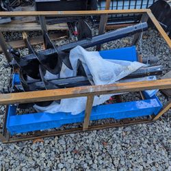 New Skid Steer Post Hole Digger