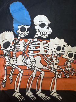Halloween Simpsons crop top skeleton