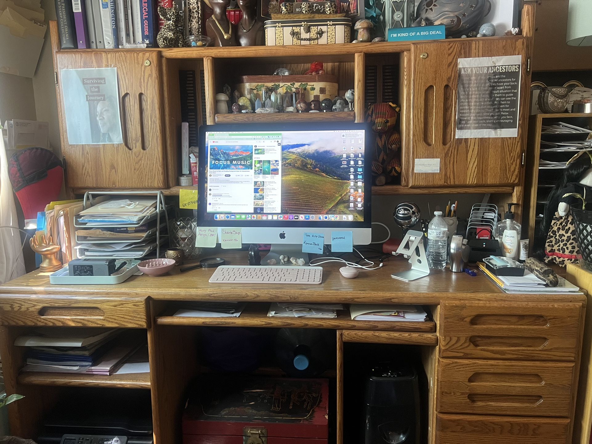 Office Desk With Hutch And File Cabinet