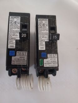 Siemens AFCI ARC FAULT 15amp and 20amp, with pigtail QA120AFCH & QA115AFC