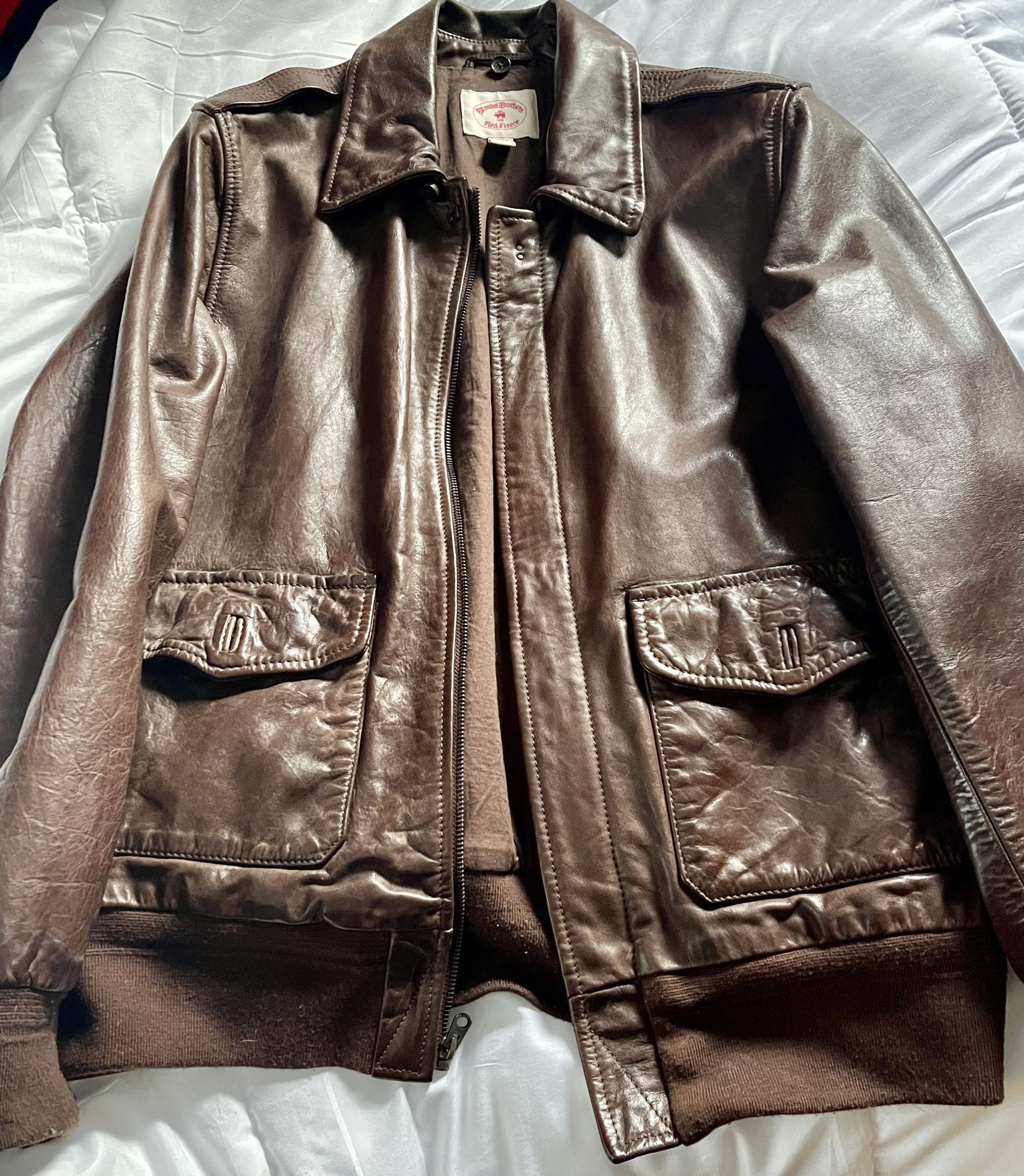 Brooks Brothers Leather Jacket-medium 