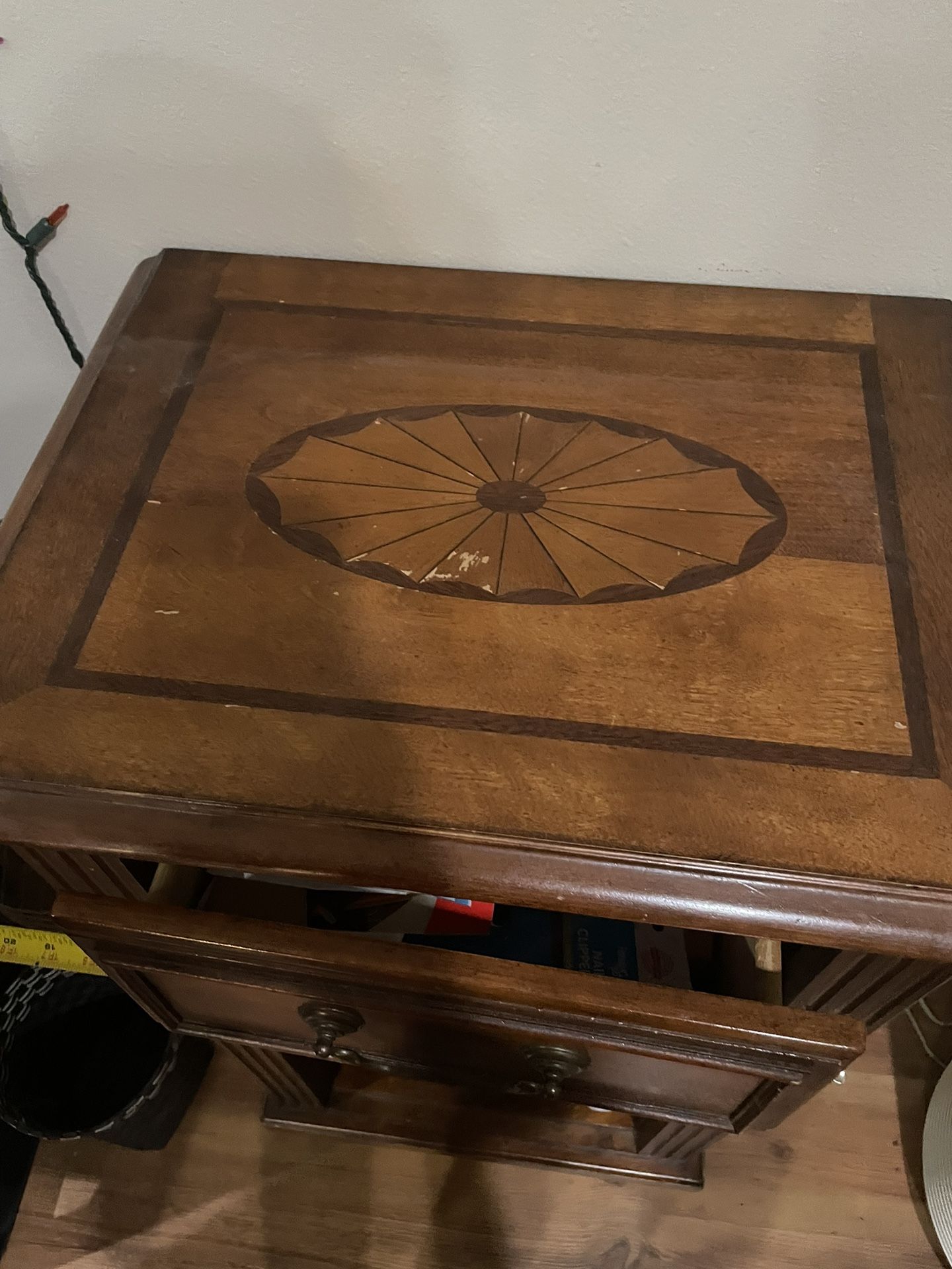 Wooden Octagonal Coffee Table With Glass Top