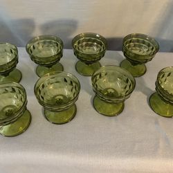 Vintage Fostoria Avocado Green Whitehall Glasses