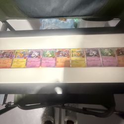 Framed uncut Pokémon cards