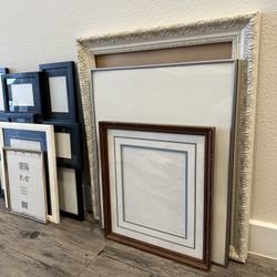 6 Hanging frames Glass and wood for art photo