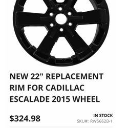 22" Replacement Rim for Cadillac Escalade 2015
