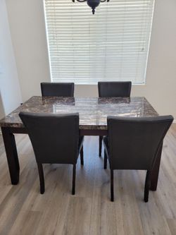 Dinner table and chairs