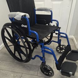 Drive Medical Blue Streak Lightweight Foldable Wheelchair, Silla De Ruedas