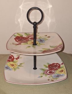 2-Tiered Porcelain Serving Stand By 222 Fifth-Gorgeous From All Angles