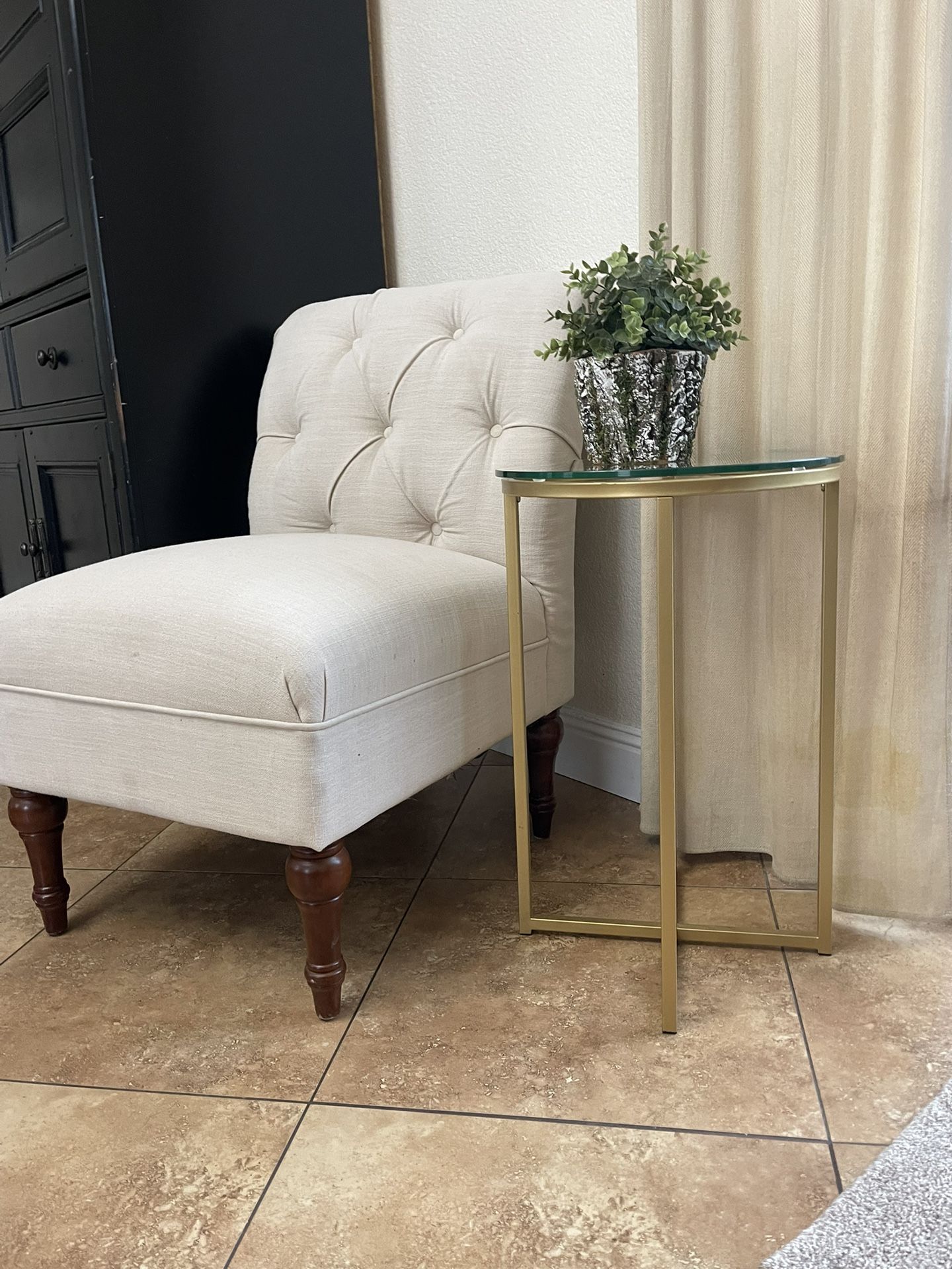 Gold Tables With Glass Top