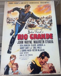 John Wayne metal sign