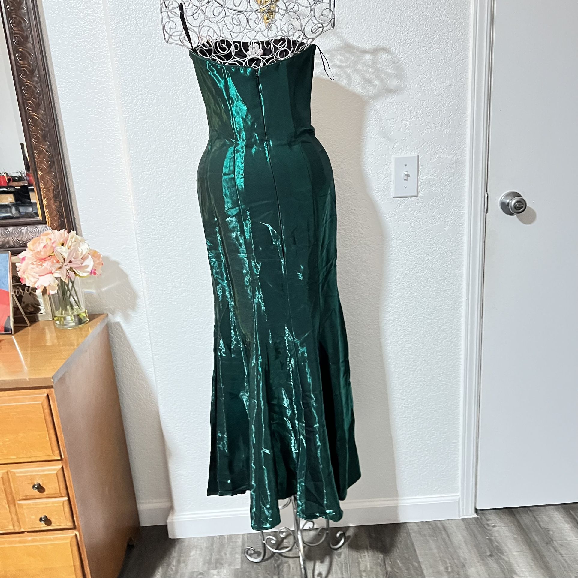 long sleeve lace mermaid dress The Roxana Fitted Lace Mermaid Gown with Trumpet Sleeves Smoky Blue / 10