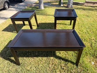 Coffee table + two side tables