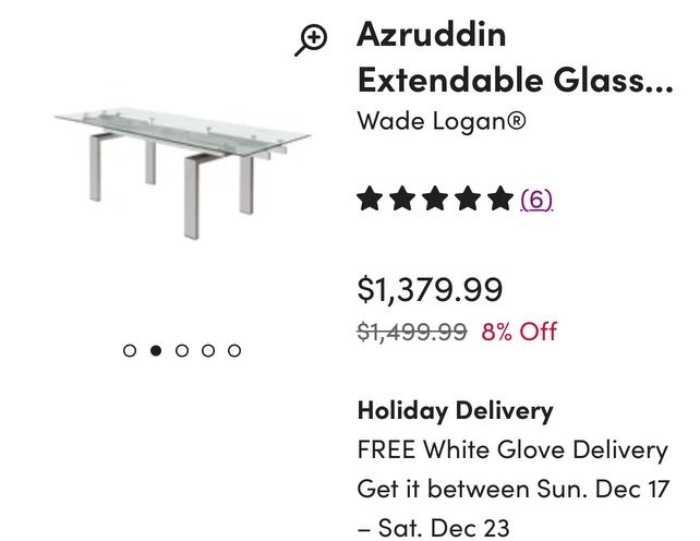 Extendable Glass Table