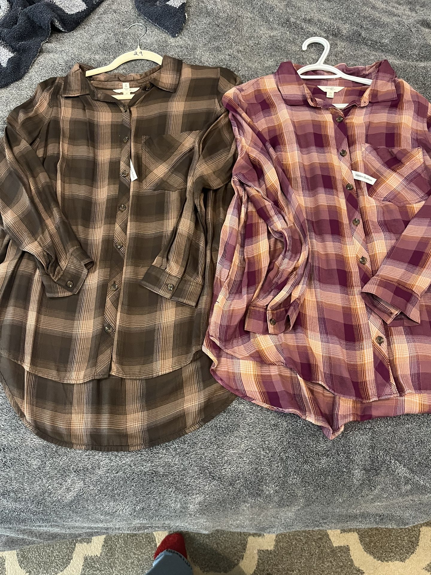 Bundle Of Plaid Shirts