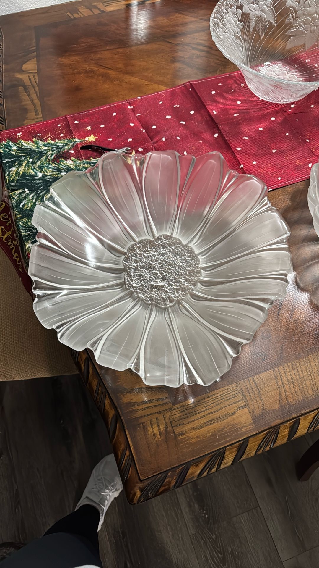 Glass Vintage Serving Tray