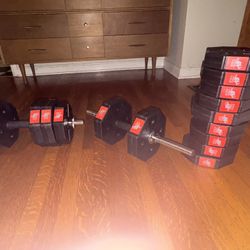 Weights- Dumbbells With Barbell Rod 