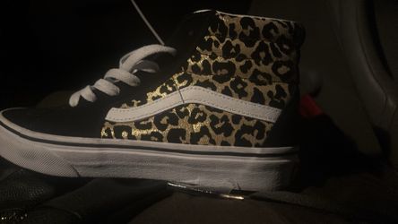 Vans SK8 unisex mid top cheetah print Jouniors Sz 5