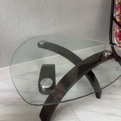 Wood Center Table With Tempere Glass From Dorado Furniture 
