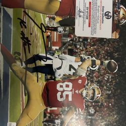 8x10 Autograph Picture of George Kittle with COA