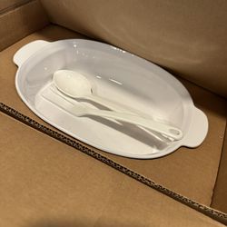 Corning Ware Serving Dish & Platter