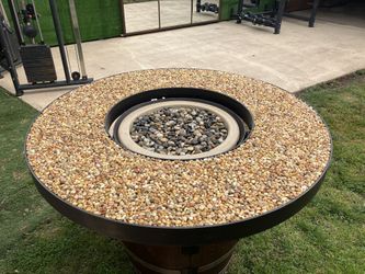 Wine Barrel Fire Pit 