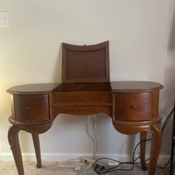 Two- Draw Antique Vanity 42w x16.5d x 29.5l