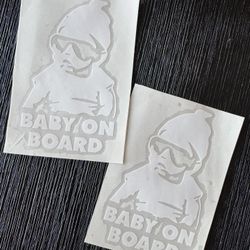 Baby On Board Vinyl Stickers