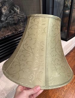 Beige/Gold Patterned Lampshade