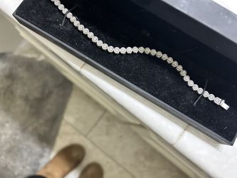 Diamond Tennis Bracelet 1/4 ct tw Round Sterling Silver 7"