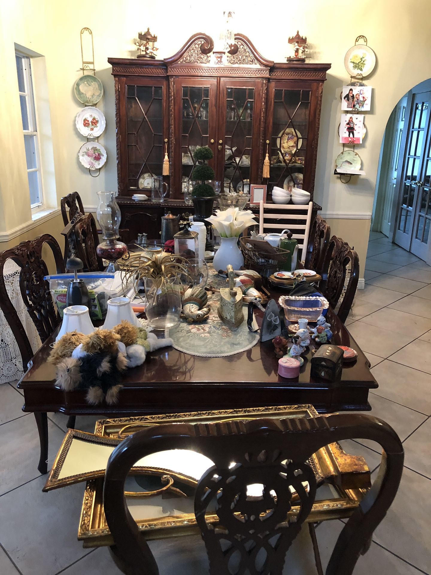 Antique dining table set