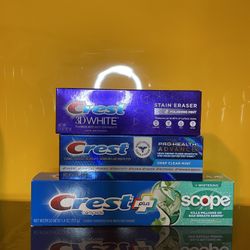 Crest Toothpaste $2 Each