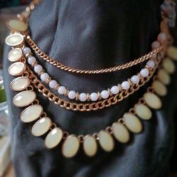 Multiple Layered Gold Tone Neclace