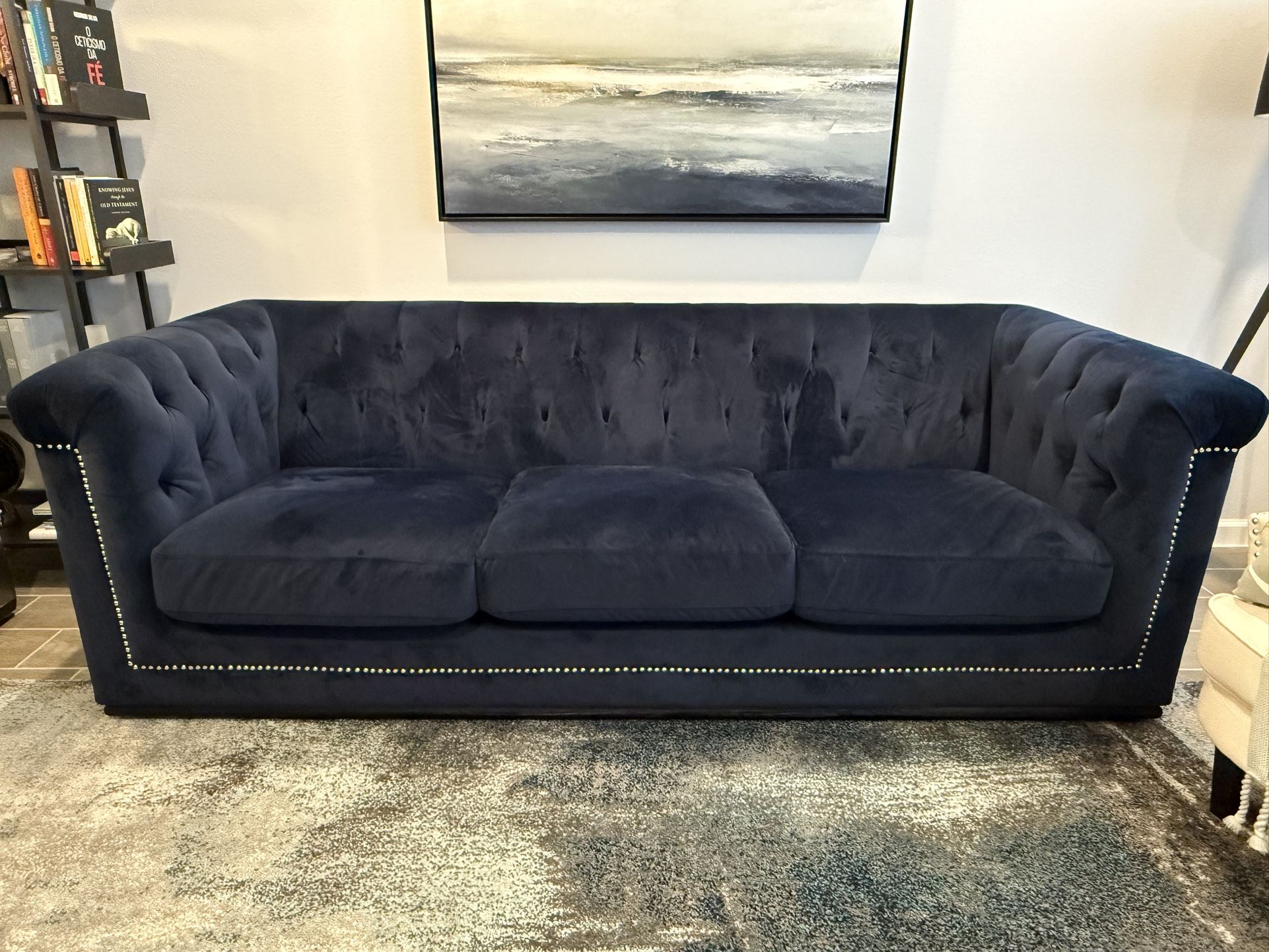 CHESTERFIELD NAVY BLUE SOFA