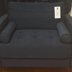 NAVY ARMCHAIR - READING CHAIR 