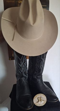 Western Hat, Boots & Buckle Set