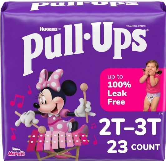 Pull-Ups Girls' Potty Training Pants, Size 2T-3T Training Underwear (16-34 lbs), 23 Count