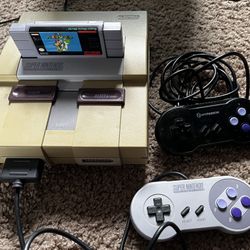 Super Nintendo and super Mario World