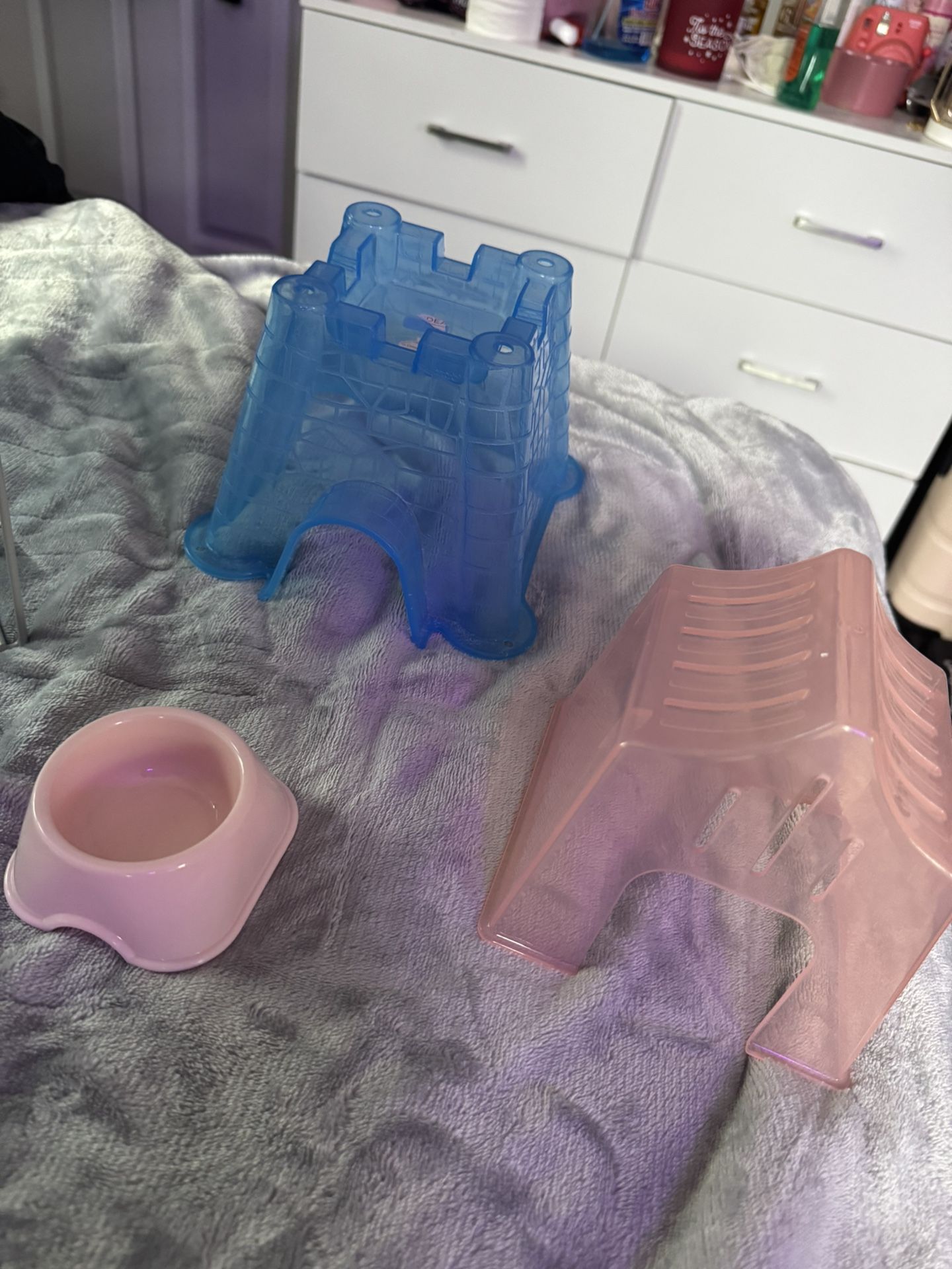 hamster house and food bowl!