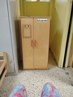 Play Kitchen Refrigerator Wooden Play Set