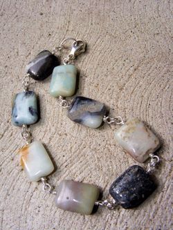 Amazonite and Sterling Silver Bracelet