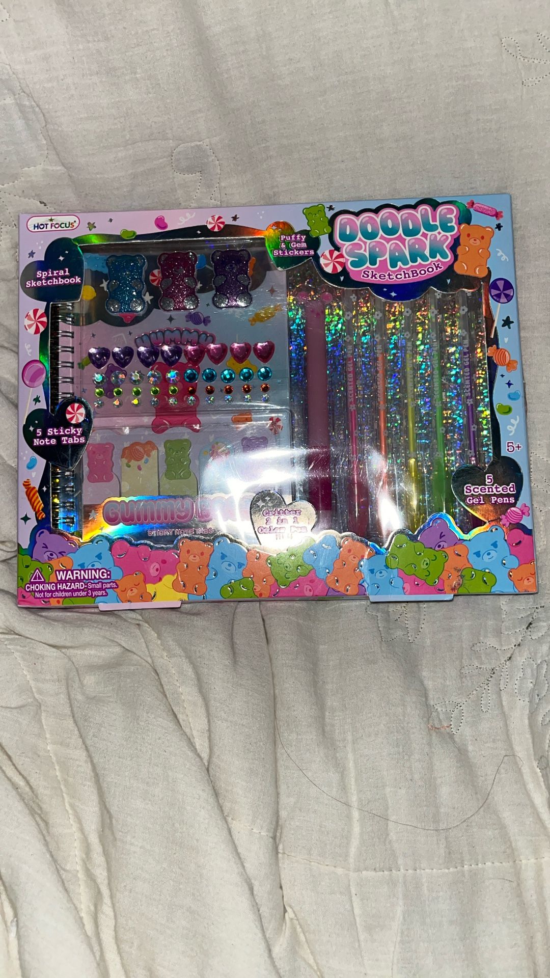 DOODLE SPARK SKETCHBOOK AND STICKERS AND GEL PENS 
