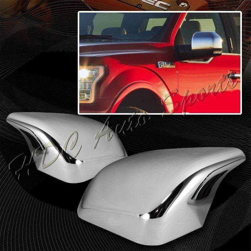 For 2015-2020 Ford F-150 Truck Triple half Chrome ABS Plastic Side Mirror Cover -(2-MC-1230
